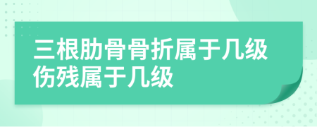 三根肋骨骨折属于几级伤残属于几级