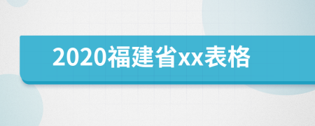 2020福建省xx表格