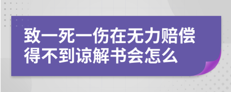 致一死一伤在无力赔偿得不到谅解书会怎么