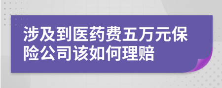 涉及到医药费五万元保险公司该如何理赔