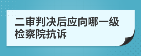 二审判决后应向哪一级检察院抗诉