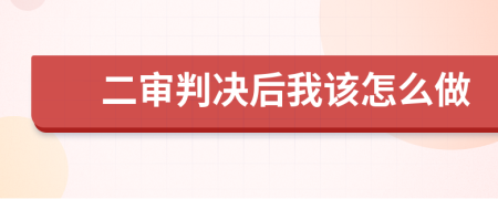 二审判决后我该怎么做