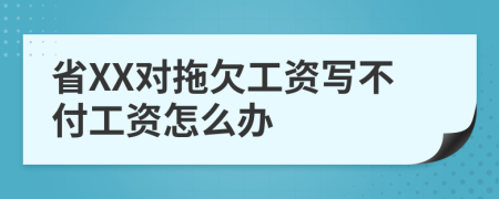 省XX对拖欠工资写不付工资怎么办