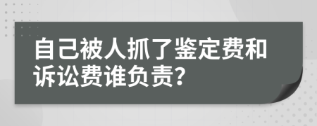 自己被人抓了鉴定费和诉讼费谁负责？