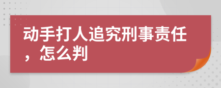 动手打人追究刑事责任，怎么判