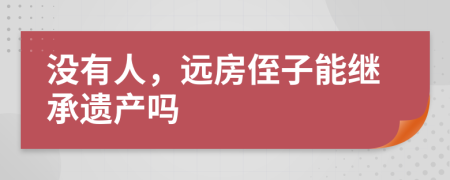 没有人，远房侄子能继承遗产吗