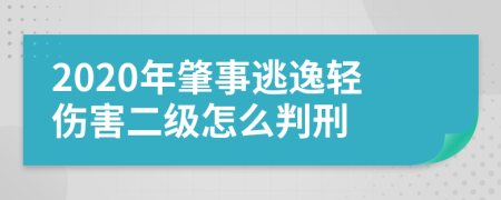 2020年肇事逃逸轻伤害二级怎么判刑