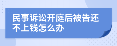 民事诉讼开庭后被告还不上钱怎么办