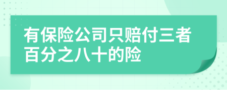有保险公司只赔付三者百分之八十的险