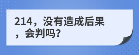 214，没有造成后果，会判吗？