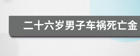 二十六岁男子车祸死亡金