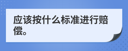 应该按什么标准进行赔偿。