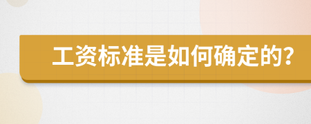 工资标准是如何确定的？