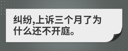 纠纷,上诉三个月了为什么还不开庭。