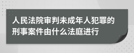 人民法院审判未成年人犯罪的刑事案件由什么法庭进行