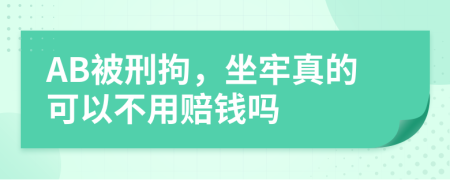 AB被刑拘，坐牢真的可以不用赔钱吗