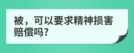 被，可以要求精神损害赔偿吗?