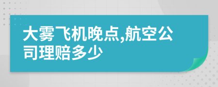 大雾飞机晚点,航空公司理赔多少