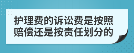 护理费的诉讼费是按照赔偿还是按责任划分的