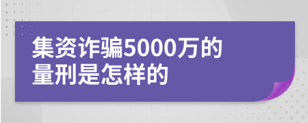 集资诈骗5000万的量刑是怎样的