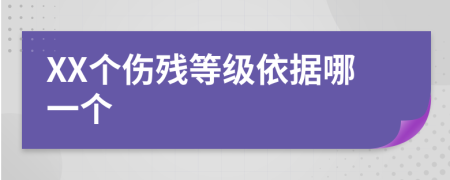 XX个伤残等级依据哪一个