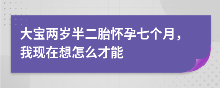 大宝两岁半二胎怀孕七个月，我现在想怎么才能