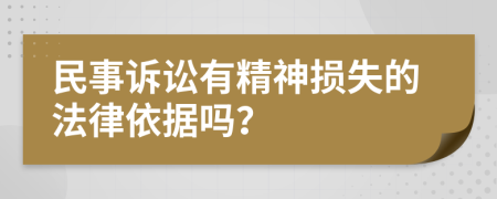 民事诉讼有精神损失的法律依据吗？