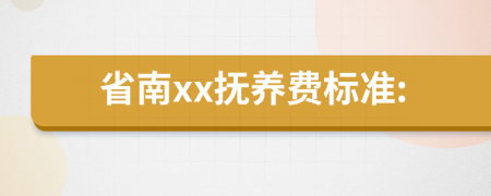 省南xx抚养费标准: