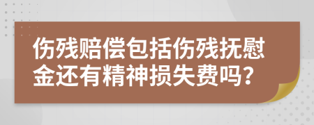 伤残赔偿包括伤残抚慰金还有精神损失费吗？