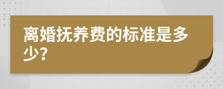 离婚抚养费的标准是多少？