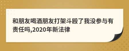 和朋友喝酒朋友打架斗殴了我没参与有责任吗,2020年新法律