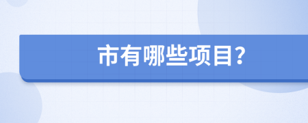 市有哪些项目？