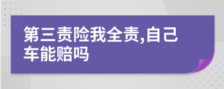 第三责险我全责,自己车能赔吗