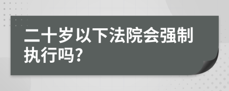 二十岁以下法院会强制执行吗?