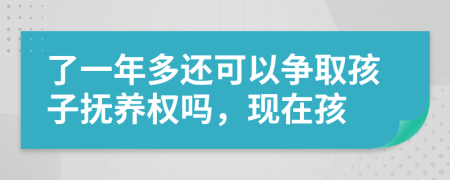 了一年多还可以争取孩子抚养权吗，现在孩