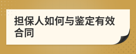 担保人如何与鉴定有效合同