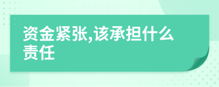 资金紧张,该承担什么责任