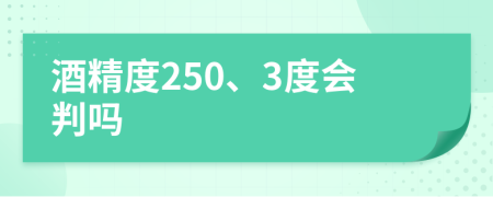 酒精度250、3度会判吗