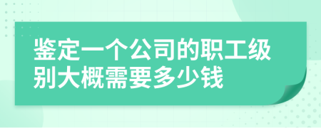 鉴定一个公司的职工级别大概需要多少钱