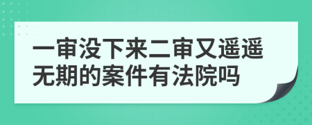 一审没下来二审又遥遥无期的案件有法院吗