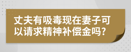 丈夫有吸毒现在妻子可以请求精神补偿金吗?