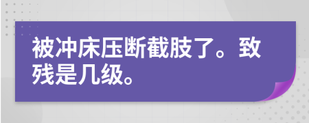 被冲床压断截肢了。致残是几级。