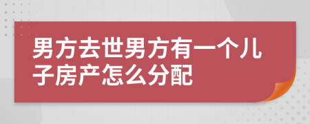 男方去世男方有一个儿子房产怎么分配