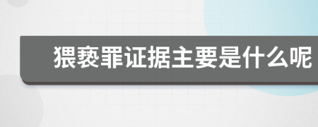 猥亵罪证据主要是什么呢