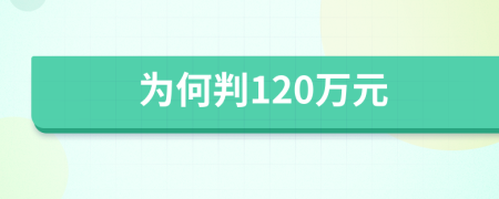 为何判120万元