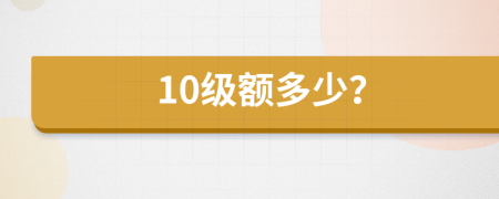 10级额多少？