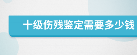 十级伤残鉴定需要多少钱
