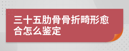 三十五肋骨骨折畸形愈合怎么鉴定