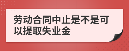 劳动合同中止是不是可以提取失业金