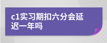 c1实习期扣六分会延迟一年吗